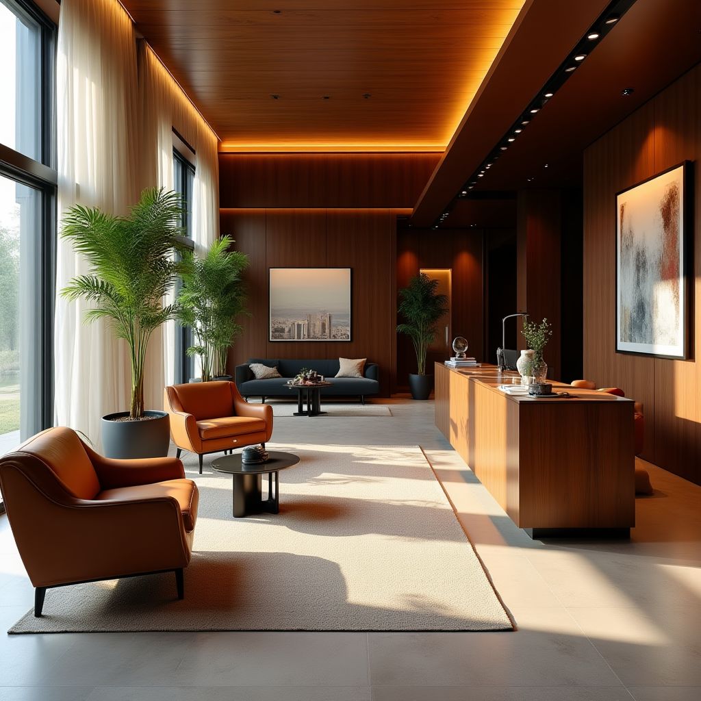Reception area with welcome atmosphere
